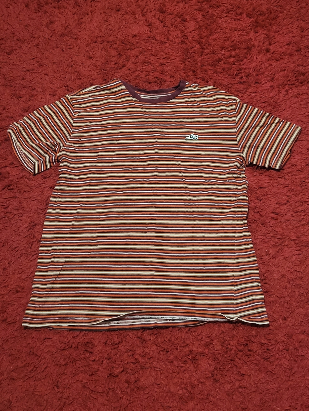 red striped ...Lost tee shirt mens size large